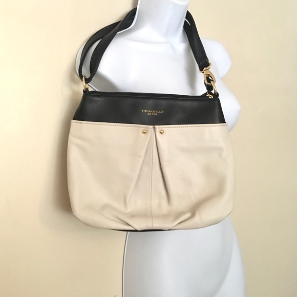 Tignanello Leather Cream and Black Purse - Picture 2 of 10